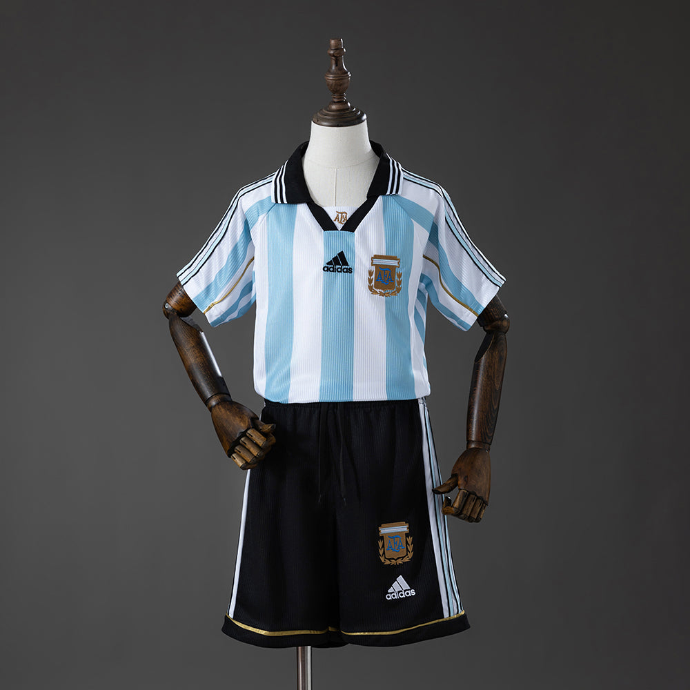 Camisola Principal Retro Argentina 1998 Criança