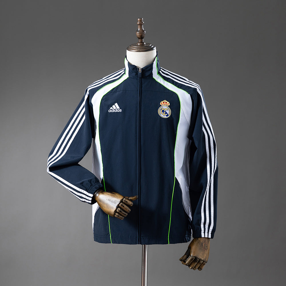 Corta‑Vento Real Madrid Azul Marinho e Branco