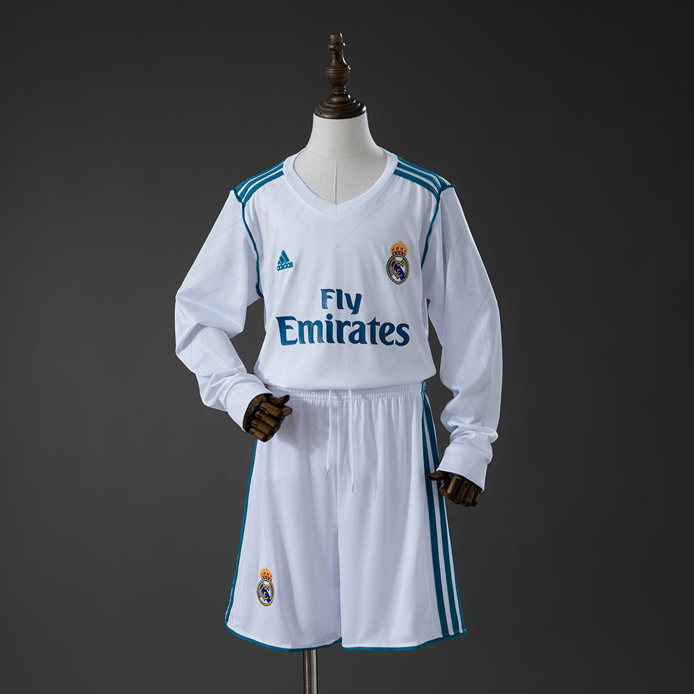 Camisola Principal Retro Real Madrid Manga Comprida 2017/2018 Criança