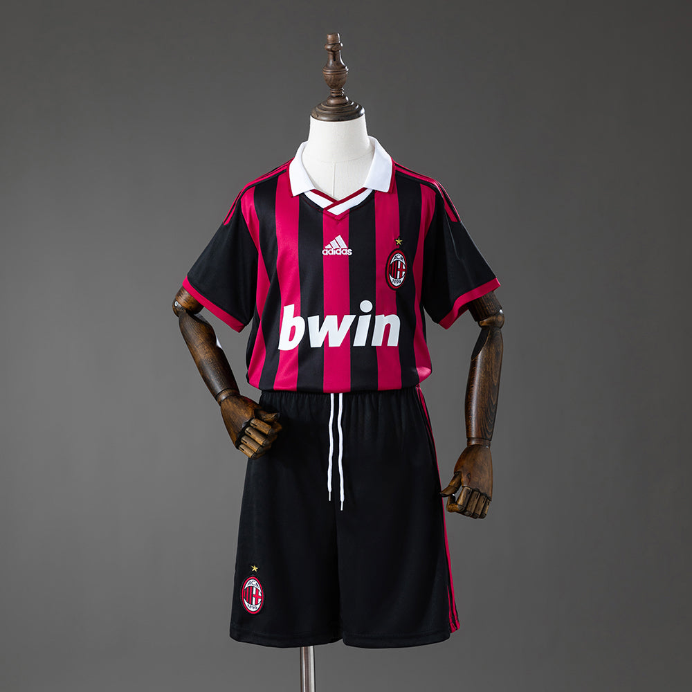 Camisola Principal Retro AC Milan 2009/2010 Criança