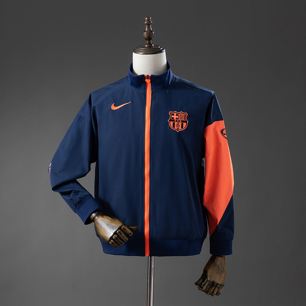 Corta‑Vento FC Barcelona Azul Marinho & Laranja