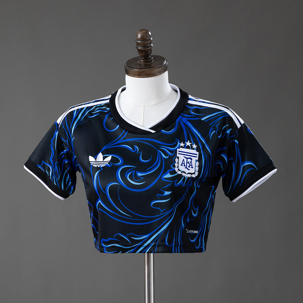 Camisola Fora Argentina Crop Top Feminina 2026
