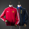 Corta‑Vento Reversível Anthem Manchester United Preto & Vermelho