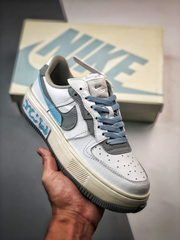 Air Force 1 Fontanka Desconstruido Branco Cinzento e Azul