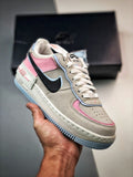 Air Force 1 Shadow Branco Preto e Rosa
