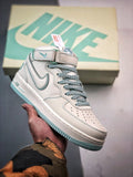 Air Force 1 07 Mid Cinco Faixas Azul Gelo 3M Reflexo