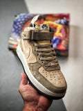 Air Force 1 07 Mid Caqui e Marrom Camurca