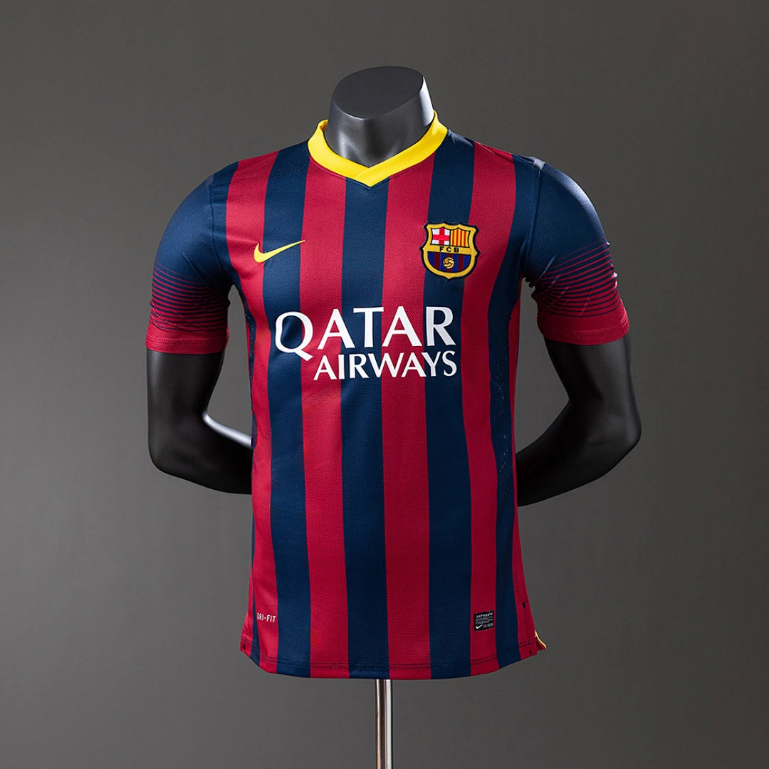 Camisola Principal do FC Barcelona 2013/2014 (Retro, Versao Jogador)