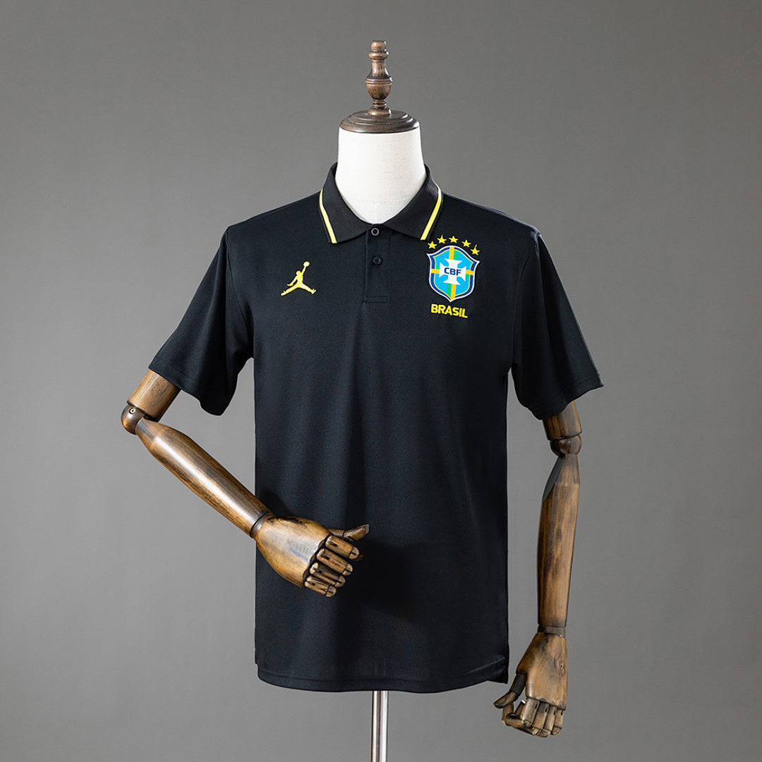 Camisola Polo Preta Brasil 2026