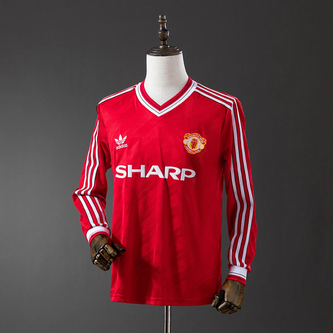 Camisola 2 Alternativa do Manchester United 1986 (Retro, Manga Longa)