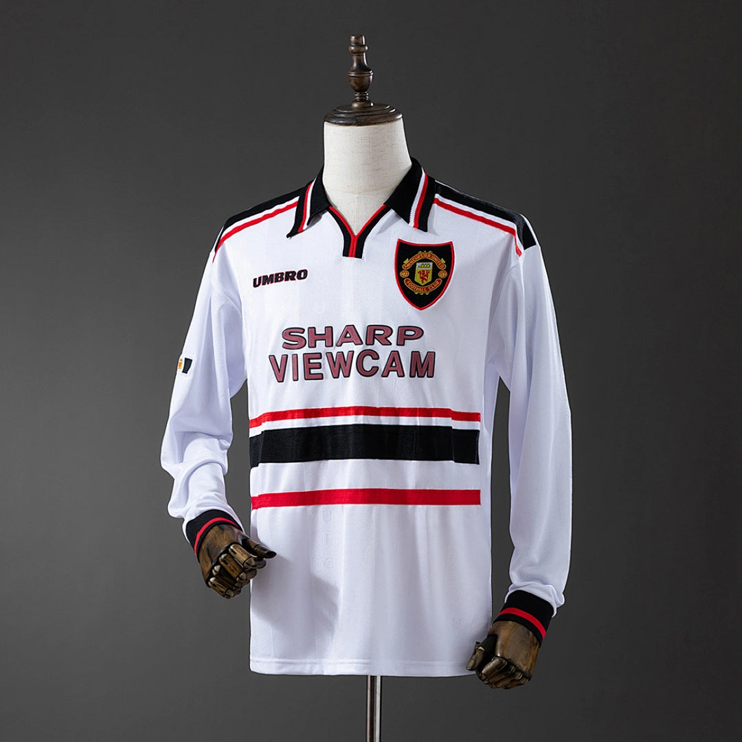 Camisola Alternativa do Manchester United 1998 (Retro, Manga Longa)
