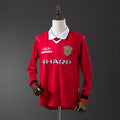 Camisola Principal do Manchester United 1999 (Retro, Manga Longa)