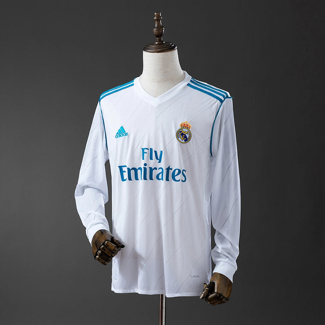 Camisola Principal do Real Madrid 2017/2018 (Retro, Manga Longa)