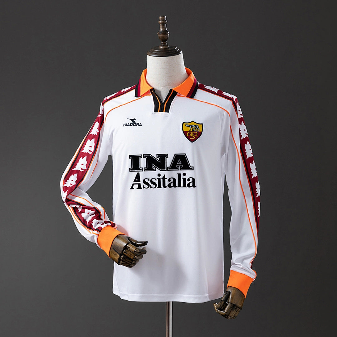 Camisola Alternativa do AS Roma 1998/1999 (Retro, Manga Longa)