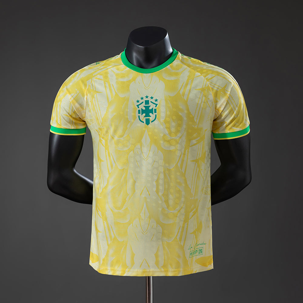 Camisola Edição Especial Mundial Brasil Amarelo Versão Jogador 2026