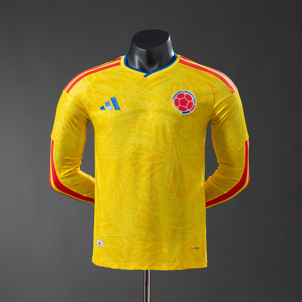 Camisola Seleção Colômbia Principal Manga Comprida Versão Jogador 2026