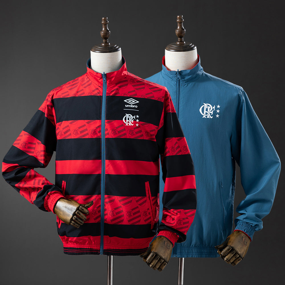 Corta‑Vento Reversível Flamengo 25/26 - Vermelho & Ciano