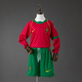 Camisola Principal Retro Portugal 2004 Manga Comprida Criança